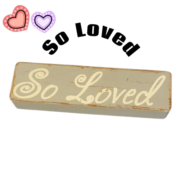 So Loved Wooden Sign Rounded Corners - Picture 1 of 9